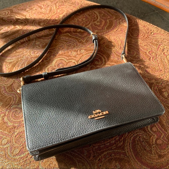 Foldover Crossbody Coach Clutch - Picture 1 of 3